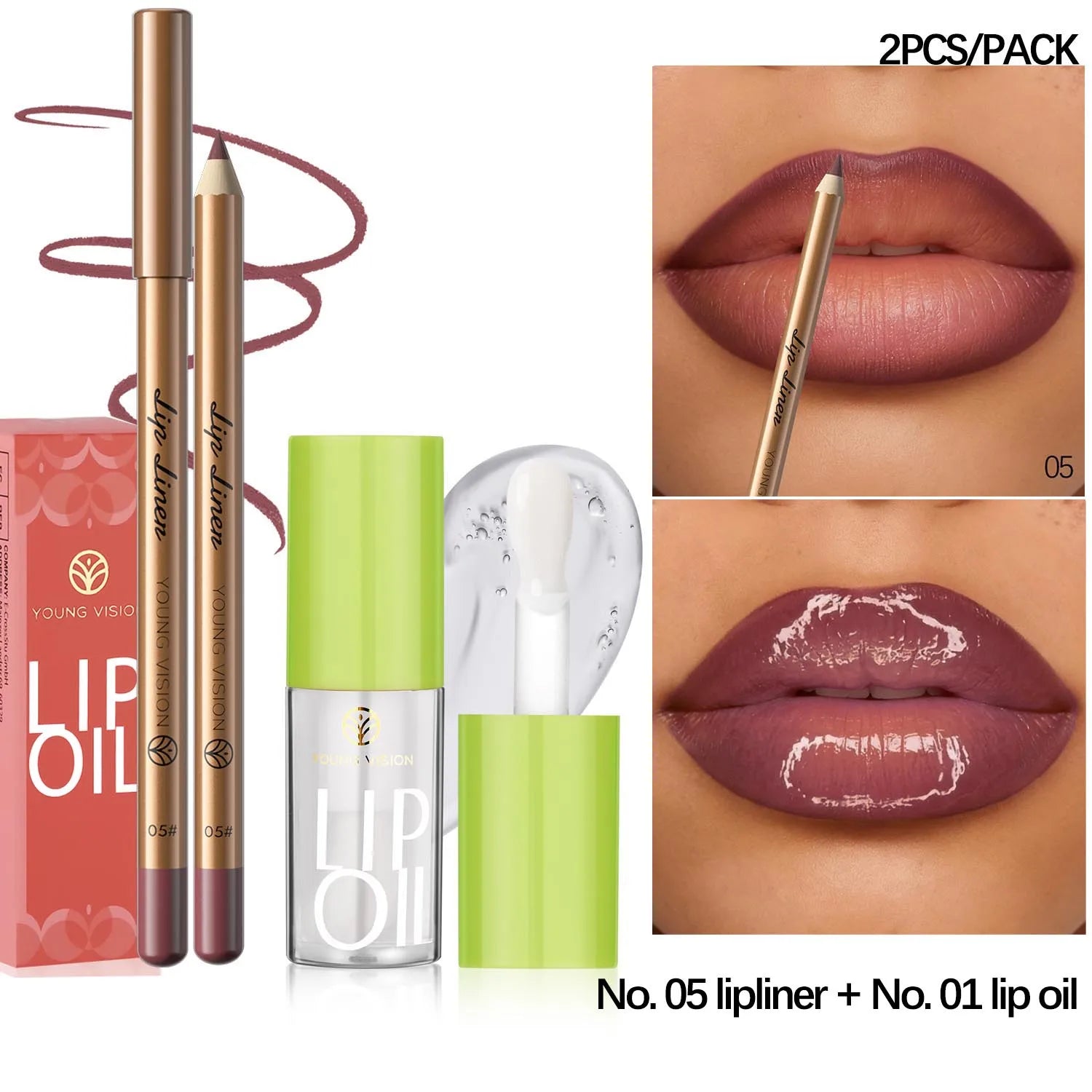 12 Color Lip Liner + LIPSTICK Set Easy Coloring Matte Lipstick Long Lasting Nude Red Lipstick