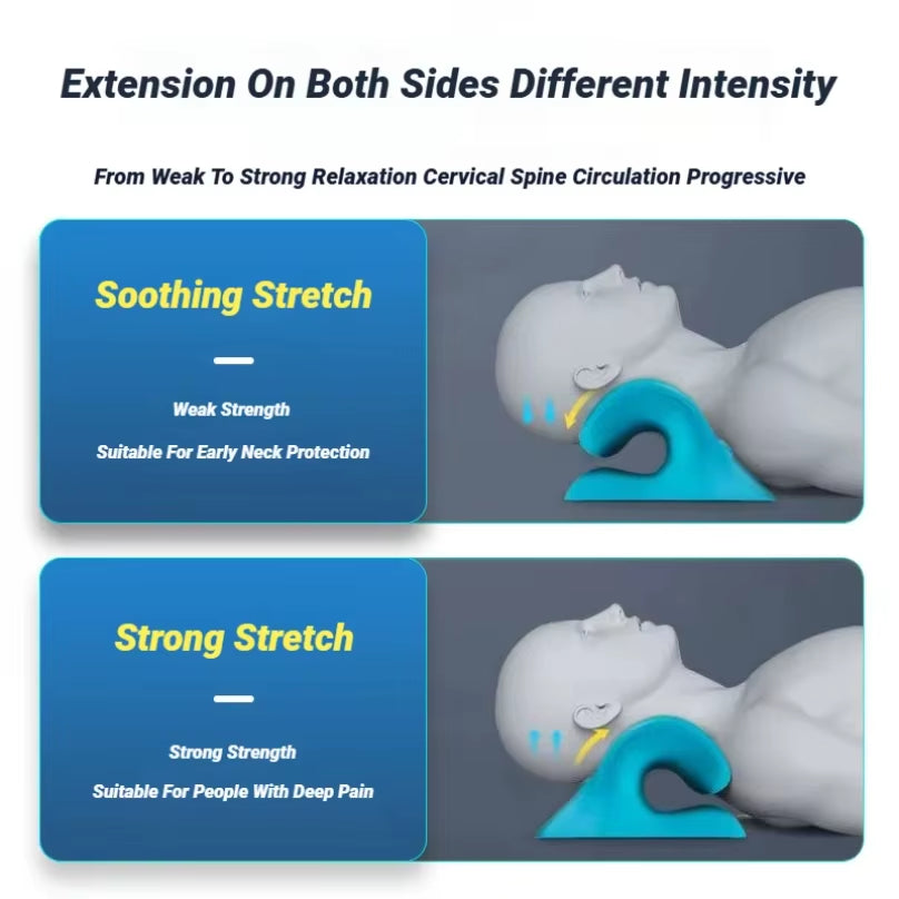 C-Type Neck Shoulder Relaxer Cervical Spine Stretch Muscle Relaxation Traction Device Massage Pillow Correction Chiropractic
