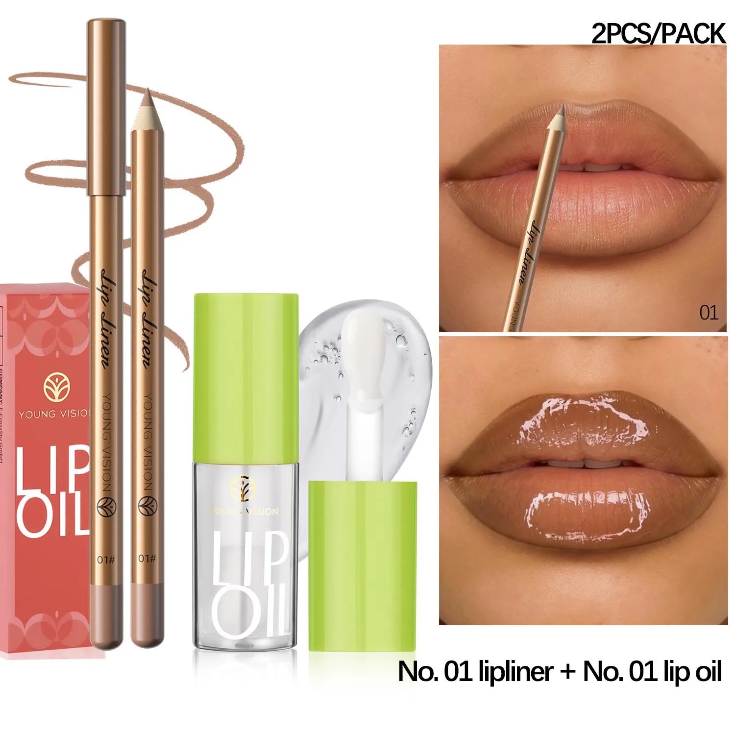 12 Color Lip Liner + LIPSTICK Set Easy Coloring Matte Lipstick Long Lasting Nude Red Lipstick