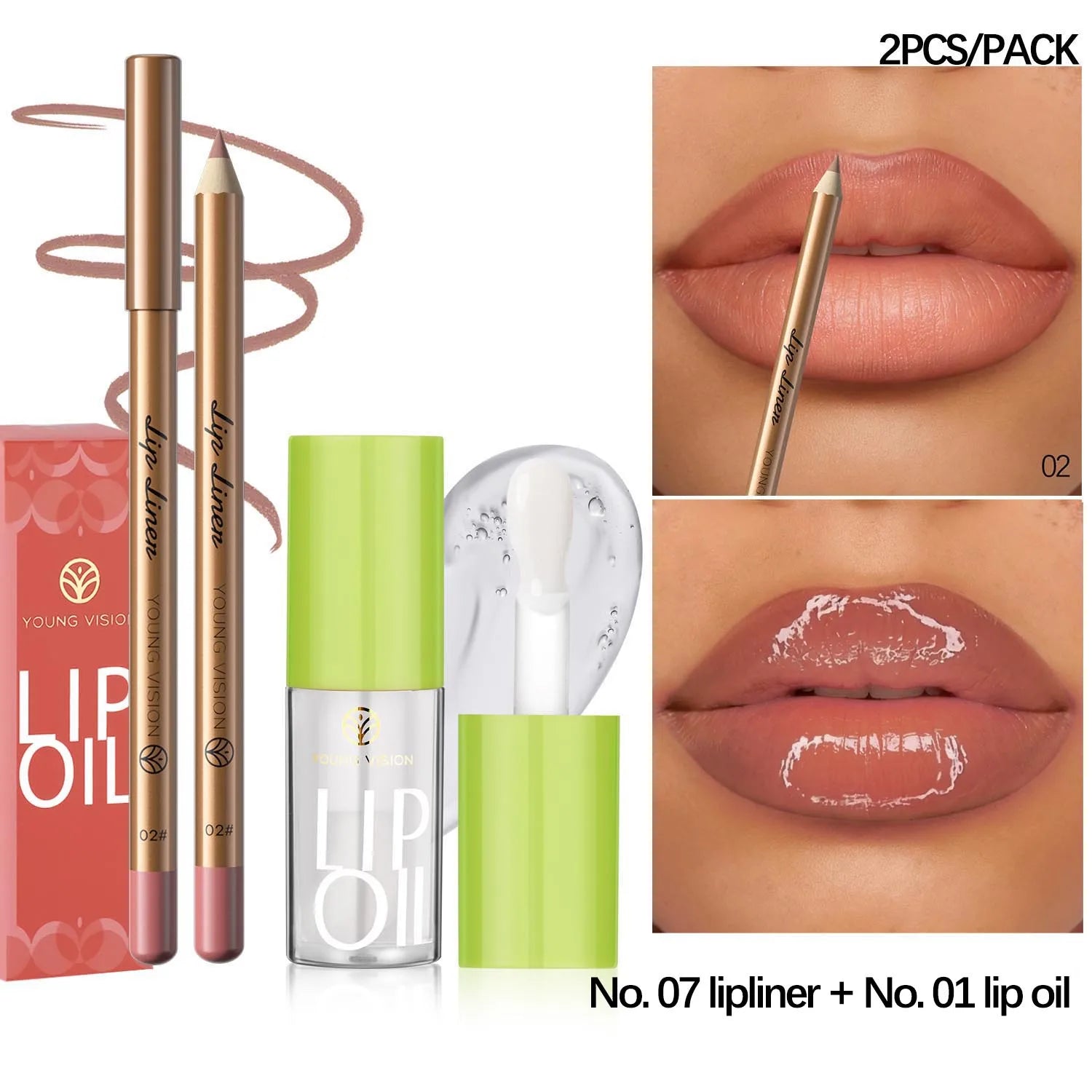 12 Color Lip Liner + LIPSTICK Set Easy Coloring Matte Lipstick Long Lasting Nude Red Lipstick