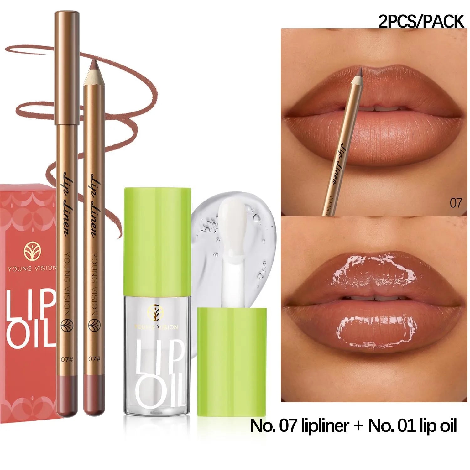 12 Color Lip Liner + LIPSTICK Set Easy Coloring Matte Lipstick Long Lasting Nude Red Lipstick