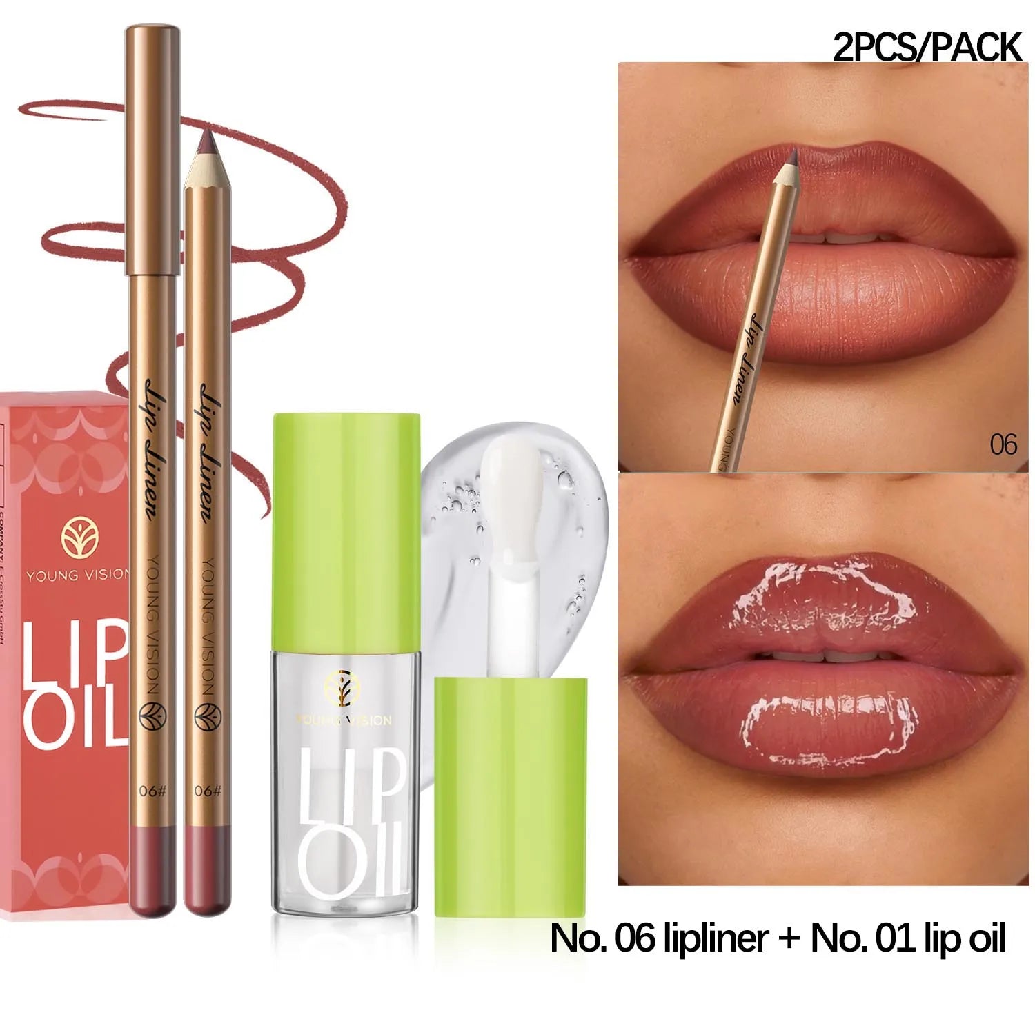 12 Color Lip Liner + LIPSTICK Set Easy Coloring Matte Lipstick Long Lasting Nude Red Lipstick