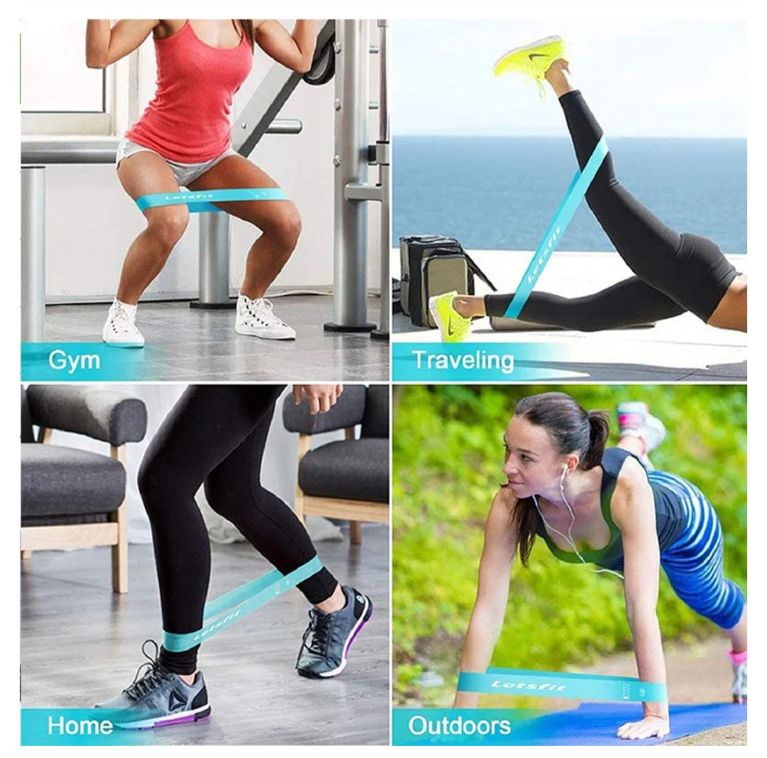Set de Bandas Elásticas para Entrenamiento en Casa y Yoga